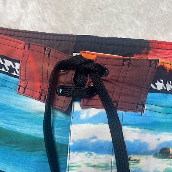 Hang Ten Mens Swim Trunks Size XL Board Shorts Lined Hawaiian Babymoon - Picture 5 of 14